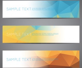 Polygonal modern banner vector set 18