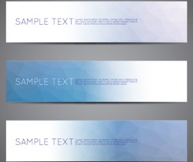 Polygonal modern banner vector set 19