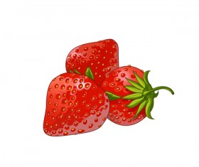 Psd juicy strawberries material