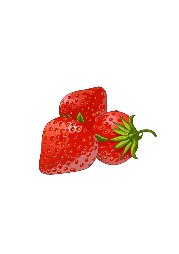 Psd juicy strawberries material