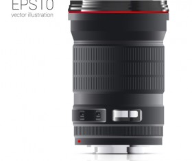 Realistic camera lens vector design set 03