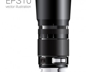 Realistic camera lens vector design set 07