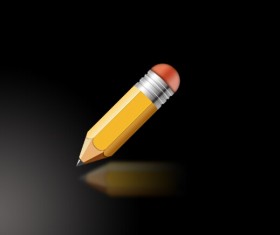 Realistic pencil psd graphics