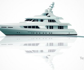 Realistic yacht model design 01 vector