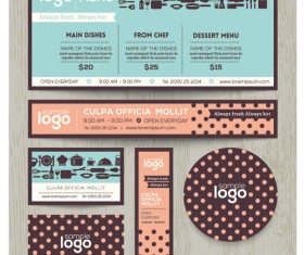 Restaurant menu template vintage vector 02