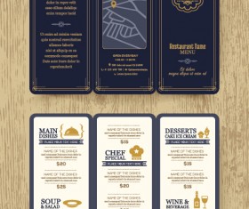 Restaurant menu template vintage vector 03