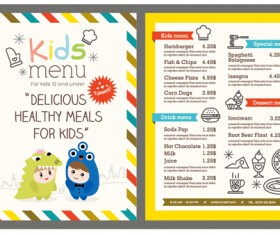 Restaurant menu template vintage vector 06