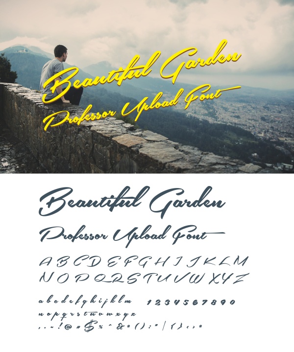 Retro handwriting font