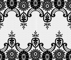 Black lace border seamless vector 01 free download