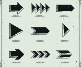 Set of modern arrows design vector material 04