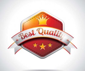 Shining premium quality labels creative vector 05