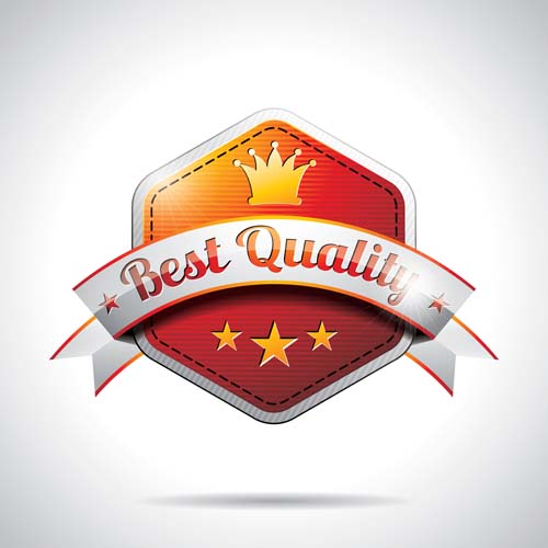 Shining premium quality labels creative vector 05