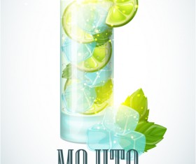 Simple cocktails party poster vector material 03