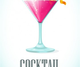 Simple cocktails party poster vector material 04