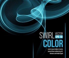 Smoke swirl abstract background vector 04