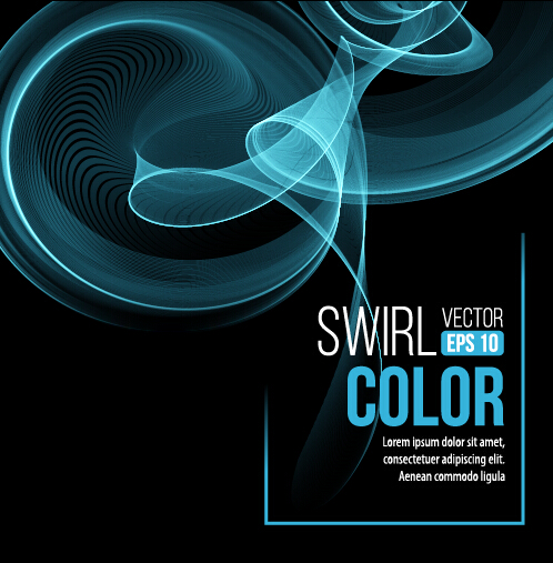 Smoke swirl abstract background vector 04