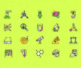 Social cute mini icons vector set 01