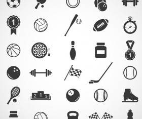 Sports icons creative vectors set 03