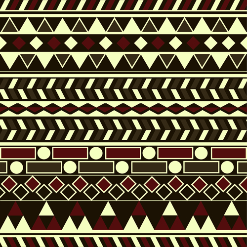 Tribal pattern seamless borders vector 01
