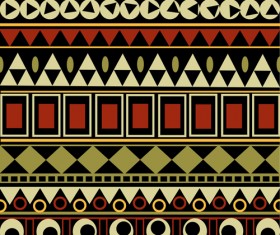 Tribal pattern seamless borders vector 03