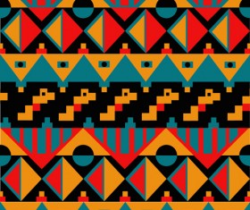 Tribal pattern seamless borders vector 05