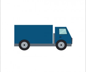 Truck flat styles vector material 01