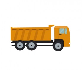 Truck flat styles vector material 05