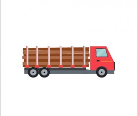 Truck flat styles vector material 06