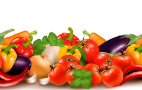 Various vegetable vector art background 02