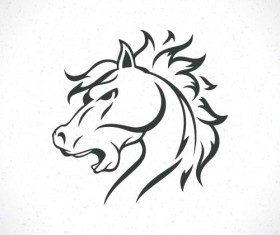 Vector set of horse logos design 02