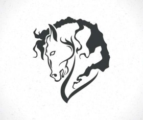 Vector set of horse logos design 03
