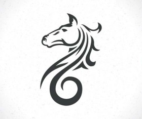 Vector set of horse logos design 04