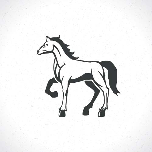 Vector set of horse logos design 05