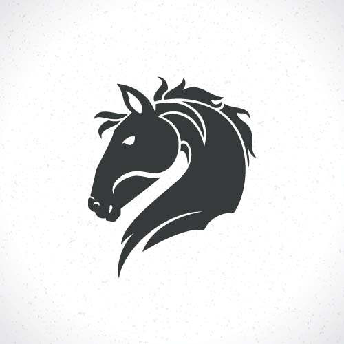 Vector set of horse logos design 06