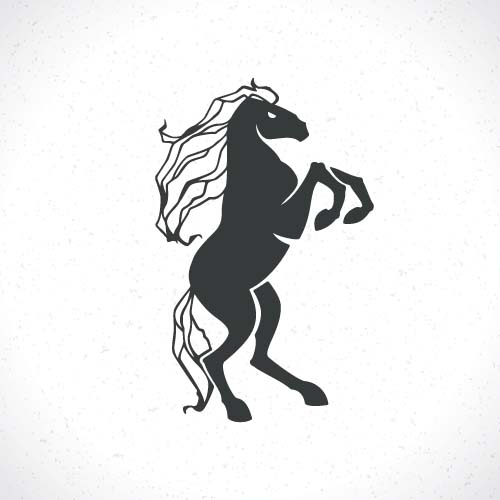 Vector set of horse logos design 07