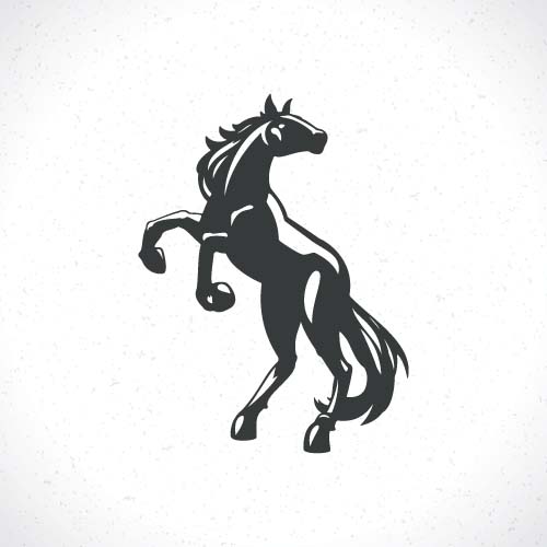 Vector set of horse logos design 08