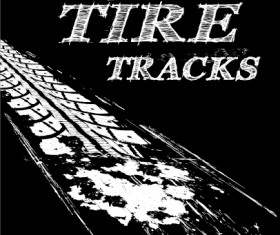 Vector tire tracks backgrounds design 02