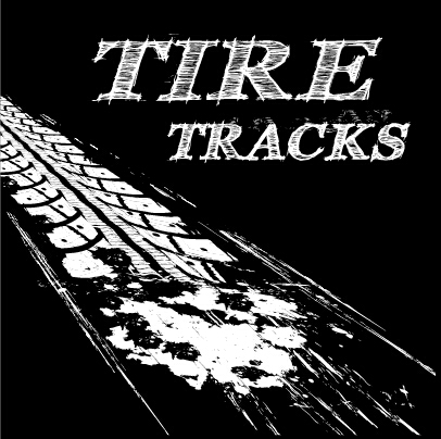 Vector tire tracks backgrounds design 02
