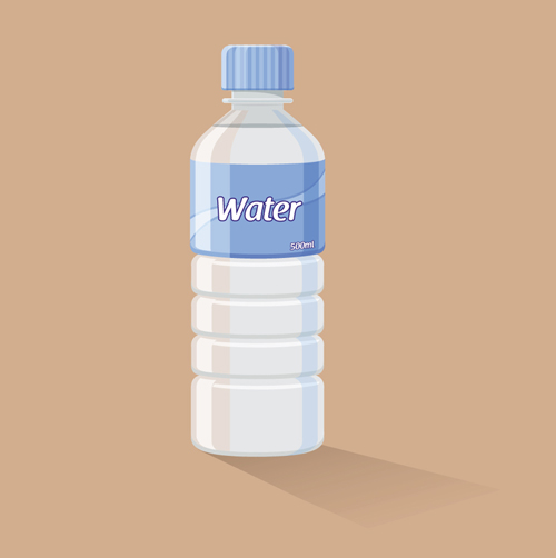 Vector Water Bottle Template Material 01 Free Download