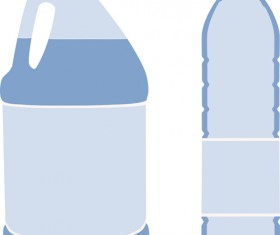 Vector water bottle template material 02