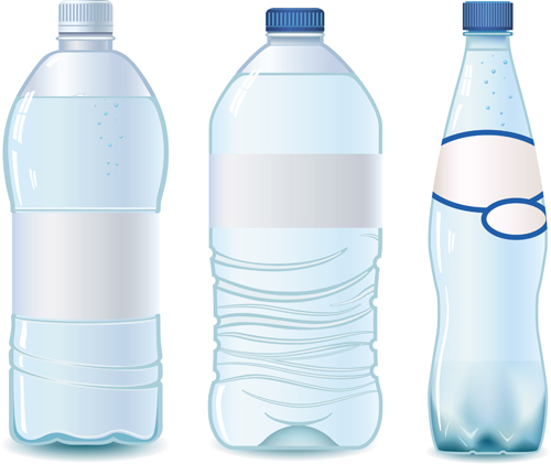 Vector water bottle template material 06