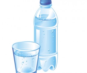 Vector water bottle template material 07