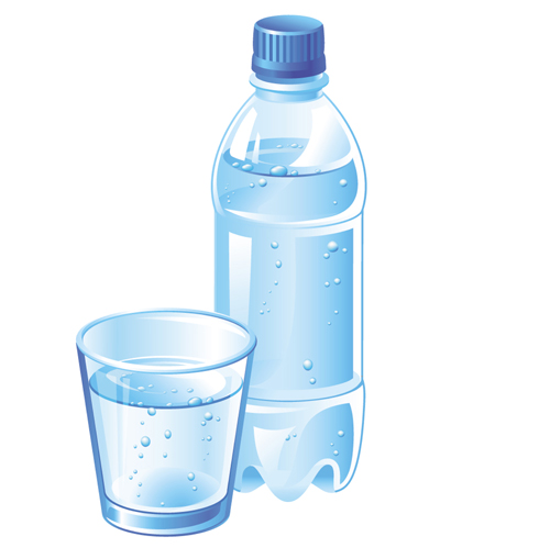 Vector water bottle template material 07