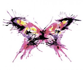 Watercolor butterflies design background vector 02