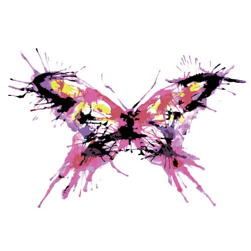 Watercolor butterflies design background vector 02
