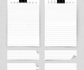 White paper banners vectors set 01