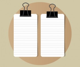 White paper banners vectors set 03