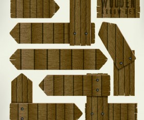 Wooden arrows creative vector material