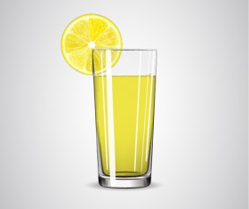 lemon juice material vector set 03