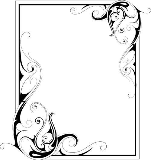 simple ornament frame vector material 02 free download